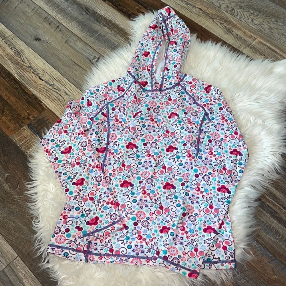 ✨REI Girl’s Floral Hooded Long Sleeved Rashguard